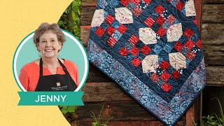 Make a quotStar Sashed Nine Patchquot Quilt with Jenny Doan of Missouri Star Video Tutorial [upl. by Fari]