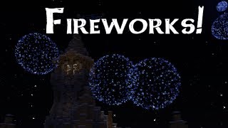 Minecraft fireworks Happy new year everybody [upl. by Hawk]