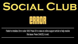 How to fix Social club failed to initialize Error code 1005 [upl. by Seeto]