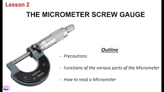 Lesson 2 The Micrometer Screw Gauge [upl. by Delp975]