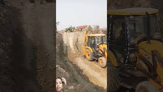 JCB aur tractor donon ek sath jcb jcbcatoon automobile jcbtech partsexpress truckspares [upl. by Enirual]