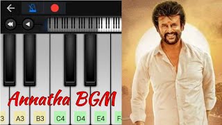 Annatha Theme  Rajinikanth BGM  Easy Piano Tutorial  Perfect Piano [upl. by Aleunamme185]