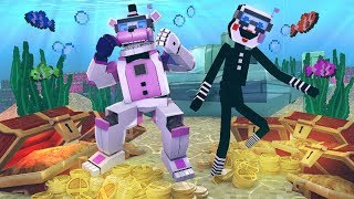 Funtime Freddys Underwater Treasure Hunt Minecraft FNAF Roleplay [upl. by Annavahs677]