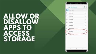 How to allow or disallow apps to access storage on Samsung  Apps permission on Samsung [upl. by Arno617]