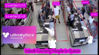 Yolov8 Tutorial Accurate People Counting in Queues with Object Detection  yolo object detection [upl. by Fisch]