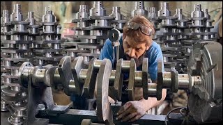 Production of Crankshafts in Factory Complete Process  Machining 6 Cylinder Engine Crankshaft [upl. by Annasiul218]