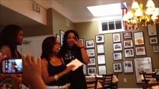 Chelby and Iesha Marie Surprise Demetria McKinney With A Special Presentation 8513 [upl. by Eal483]