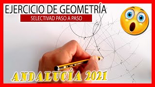 B2 ELIPSE AFÍN A UNA CIRCUNFERENCIA 😱 dibujo técnico selectividad Andalucía 2021 [upl. by Anrol365]