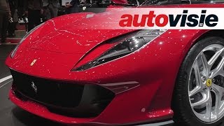 Genève 2017 Ferrari 812 Superfast viert zeventigjarig bestaan van Ferrari  by Autovisie TV [upl. by Tullusus]