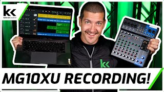 How To MultiTrack Record Using Yamaha MG10XU USB Audio Mixing Console [upl. by Mann]