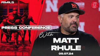 Nebraska Football Matt Rhule press conference after beating Colorado Sept 7 2024 [upl. by Ocer]