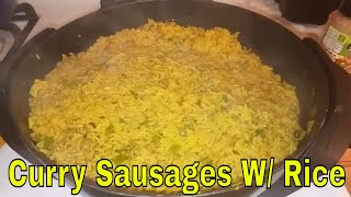 HOW TO COOK CURRY SAUSAGES WITH RICE [upl. by Ehctav]