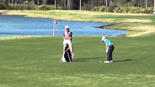 US Kids Jekyll Island Nick Dunlap STICKS approach on 18 [upl. by Calderon]