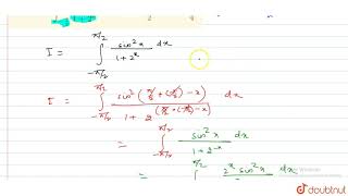 The value of intpi2pi2 sin2x12xdx is A pi B pi2 C 4pi D pi4 [upl. by Ambrose]