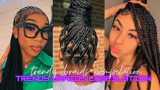 2022💜✨Cute Braid hairstyles compilation✨💜 [upl. by Dupin]