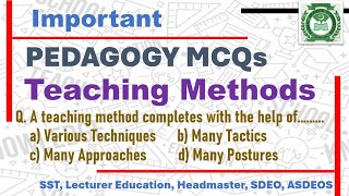 Pedagogy Teaching Methods education fpsc ppsc [upl. by Nwahsear]