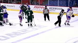 Guillaume Boisvert vs JeanFrançois Plante fullface helmet thrown through roof Oct 18th 2024 [upl. by Zucker]