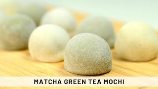 Stretchy Milk Mochi Recipe with Matcha Green Tea Filling  Plain and Matcha Mochi [upl. by Eikcor]