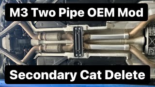 BEST E92 M3 Exhaust Setup OEM Muffler Mod Secondary Cat Delete Perfect V8 Sound [upl. by Ivie]