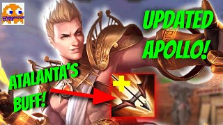 APOLLO VISUAL UPDATE AND HUGE ATALANTAS BOW BUFF SEASON 9 PTS  SMITE Slash Gameplay [upl. by Ryhpez520]