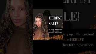 🍁 Herfst Sale Alert Van 28 oktober tot 1 november krijg je €20 korting op ALLE pruiken wigsale [upl. by Kristo]