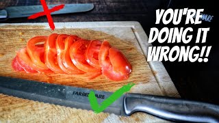 How To Properly Slice A Tomato  For Sandwiches amp Burgers [upl. by Chrissa]