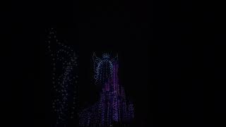 Pinocchios Blue Fairy in Drones Disney Electrical Sky Parade Paris shorts disney [upl. by Imaj]