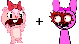 What happens if  HAPPY TREE FRIENDS AND INCREDIBOX SPRUNKI [upl. by Asirb947]