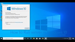 How to Run winver in Windows 10 May 2020 Update [upl. by Enirhtak]