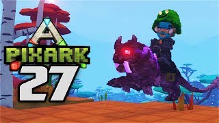 MOO KITTY SHADOW LEOPORD TAMED  Lets Play PixARK Gameplay Part 27 PixARK Pooping Evolved Taming [upl. by Farny]