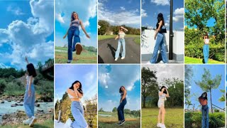 Hide face selfie pose in jeans 🎀 girls photo 🦄 stylish dpz collection ♥️ selfie pose for girls ❤️‍🔥 [upl. by Acinomaj]