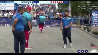 MENS DOUBLES LAMBERGER MAGNY vs HATCHADOURIAN PUCCINELLI  FRENCH PETANQUE CHAMPIONSHIP 2024 [upl. by Aratnahs]