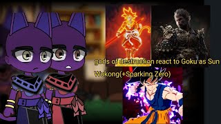 gods of destruction react to Goku as Sun WukongSparking Zero [upl. by Norvil]