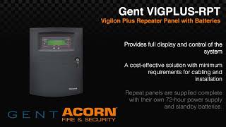 Gent VIGPLUSRPT Vigilon Plus Repeater Panel with Batteries [upl. by Jecho]