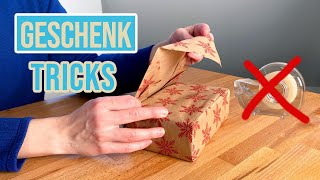 Geschenk einpacken ohne Klebeband  so gehts [upl. by Felicie313]