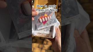 How to apply Presson nails 💅 stickonnails nails fyp pressonnails ytshorts [upl. by Niel815]