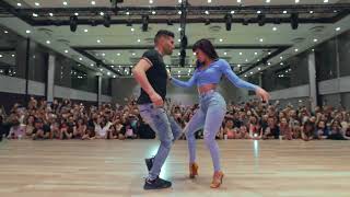 Romeo Santos SUS HUELLAS  Marco y Sara bachata style  workshop en ISTAMBUL salsa congress [upl. by Aikmat]