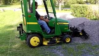 John Deere 40 inch Tractor Shovel For X3xx amp X5xx Working With Gravel [upl. by Berlyn]