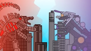 Trypticon vs mechagodzilla animation [upl. by Hafinah]