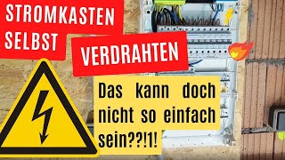 Sicherungskasten Verdrahten  ganz einfach erklärt  Unterverteiler anschließen [upl. by Matti403]