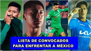 LISTA DE CONVOCADOS SELECCIÓN BOLIVIANA 2024 VS MEXICO  LA BASE PARA LA COPA AMÉRICA [upl. by Aralk600]