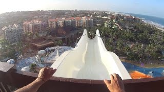 65 mph Insano Water Slide at Beach Park [upl. by Kinsley]