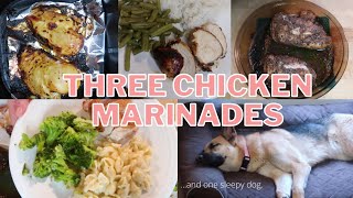 THREE CHICKEN MARINADES  HONEY MUSTARD CHICKEN  BALSAMIC CHICKEN  MAPLE BROWN SUGAR CHICKEN [upl. by Esila]