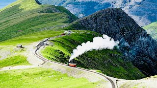 Snowdon Mountain Railway DRONE 8K [upl. by Benioff]