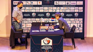 Schwartzman  Boomstra World Draughts Championship 2022 Round 4 [upl. by Attenal]