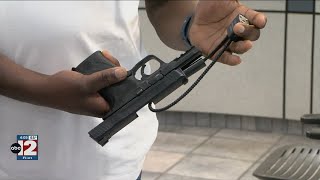 City of Flint gives away gun locks at Clio Road Service Center [upl. by Stead]