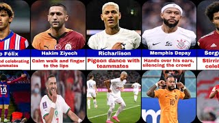 Footballer Goal Celebrations style🎉🤪 Part04 °Richarlison °Hakim Ziyech °Achraf Hakimi °Pedri [upl. by Alel]