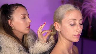 ASMR quotBack Of The Classquot Euphoria Inspired Hair Play  baby hair slicking amp gem stone placements [upl. by Sierra]