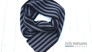 Mens Thermal Scarf Crochet Pattern [upl. by Ibbison]