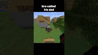 Bro Calling his Dad 💀 shorts minecraft minecraftmemes [upl. by Knighton]